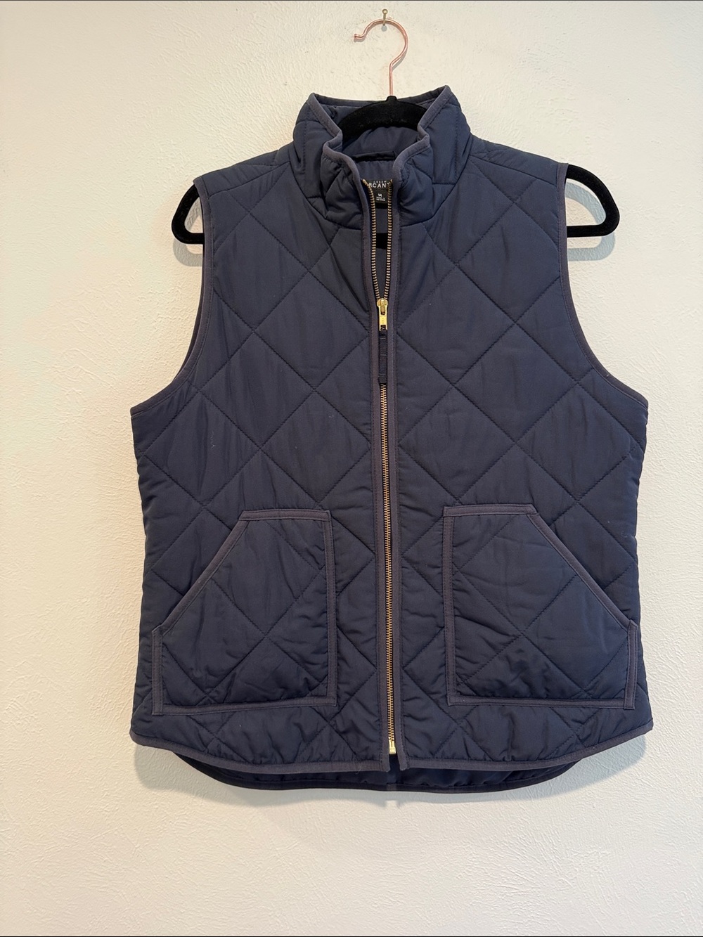 J. Crew Navy Quilted Vest